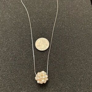 Elegant Pearl Cluster Necklace